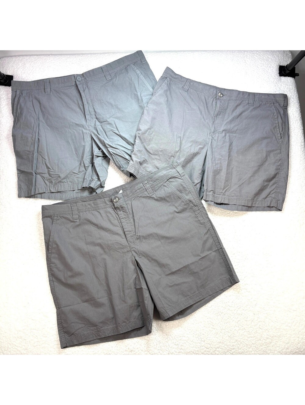 Lot of 3 Columbia Shorts Men's Size 42 x 8L Gray Outdoor Hiking Loose Fit
